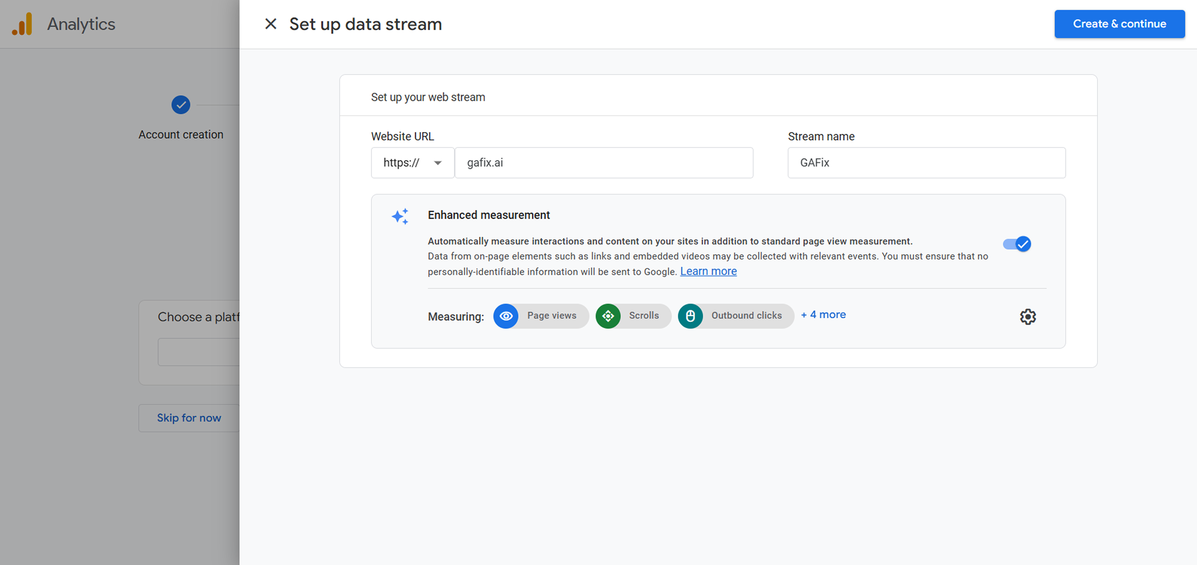 Set Up a Data Stream