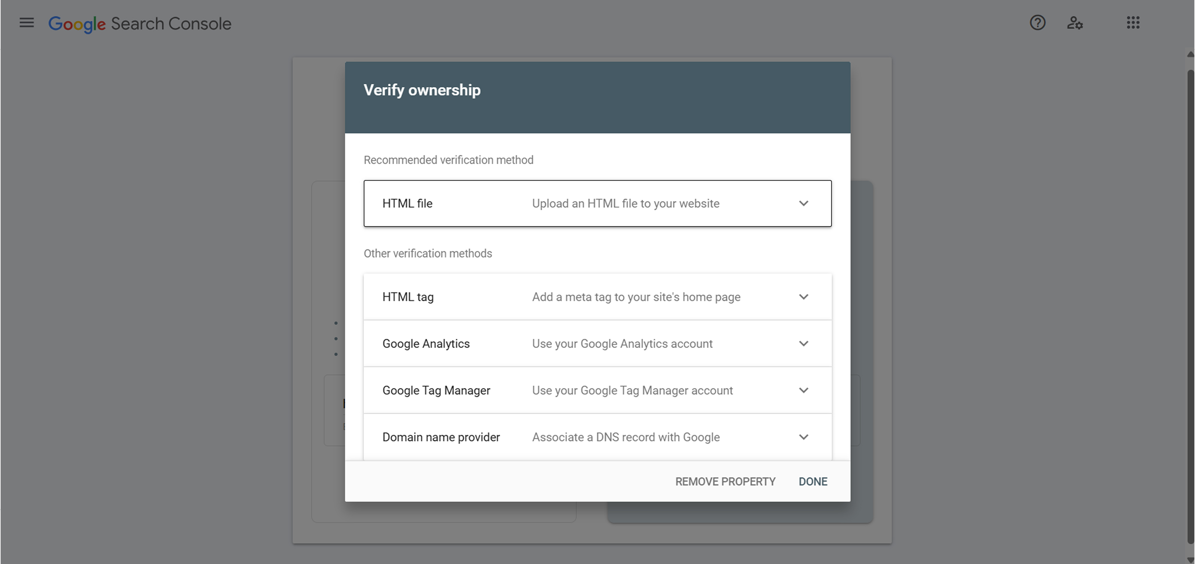 Verify Your Domain in Search Console