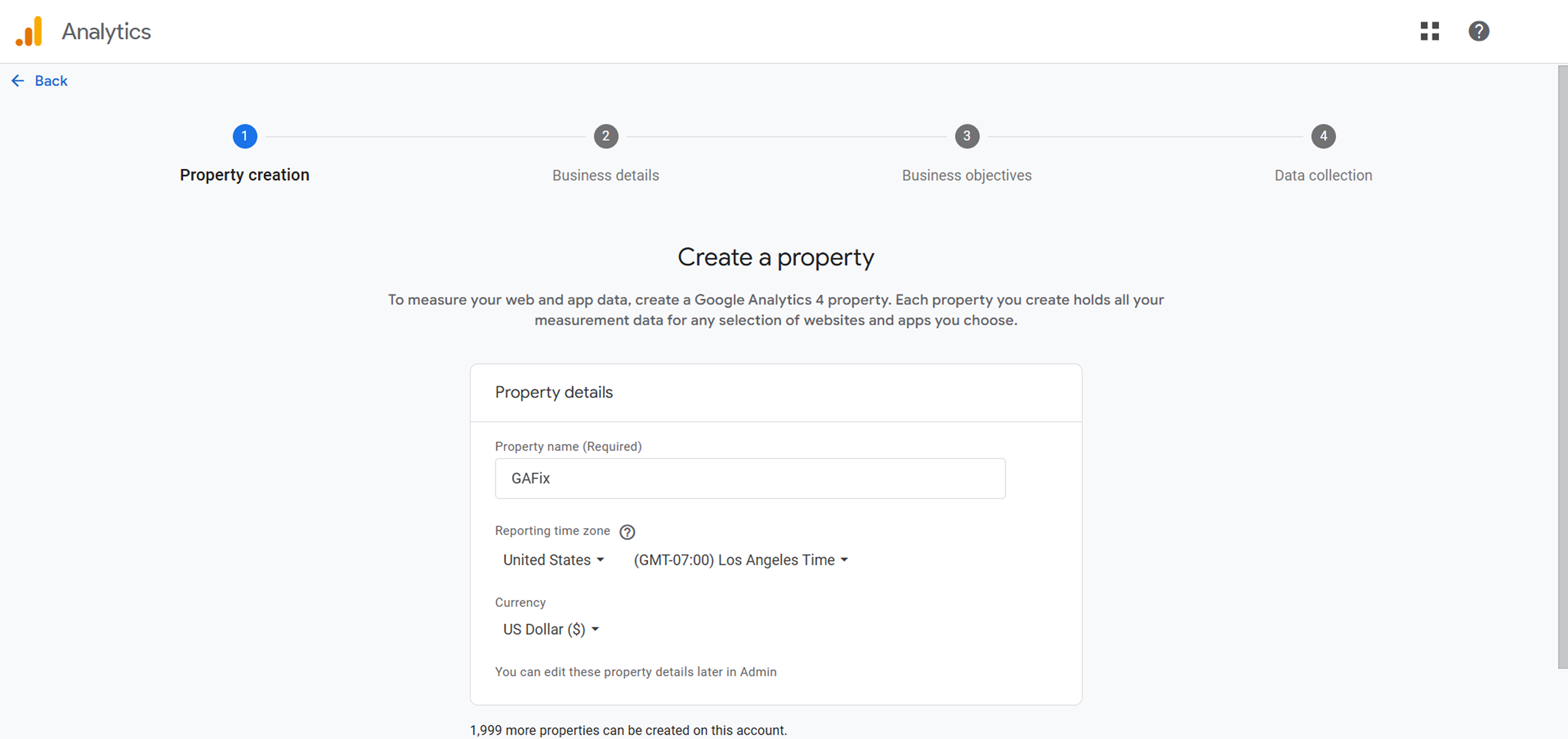 Enter Basic Property Details