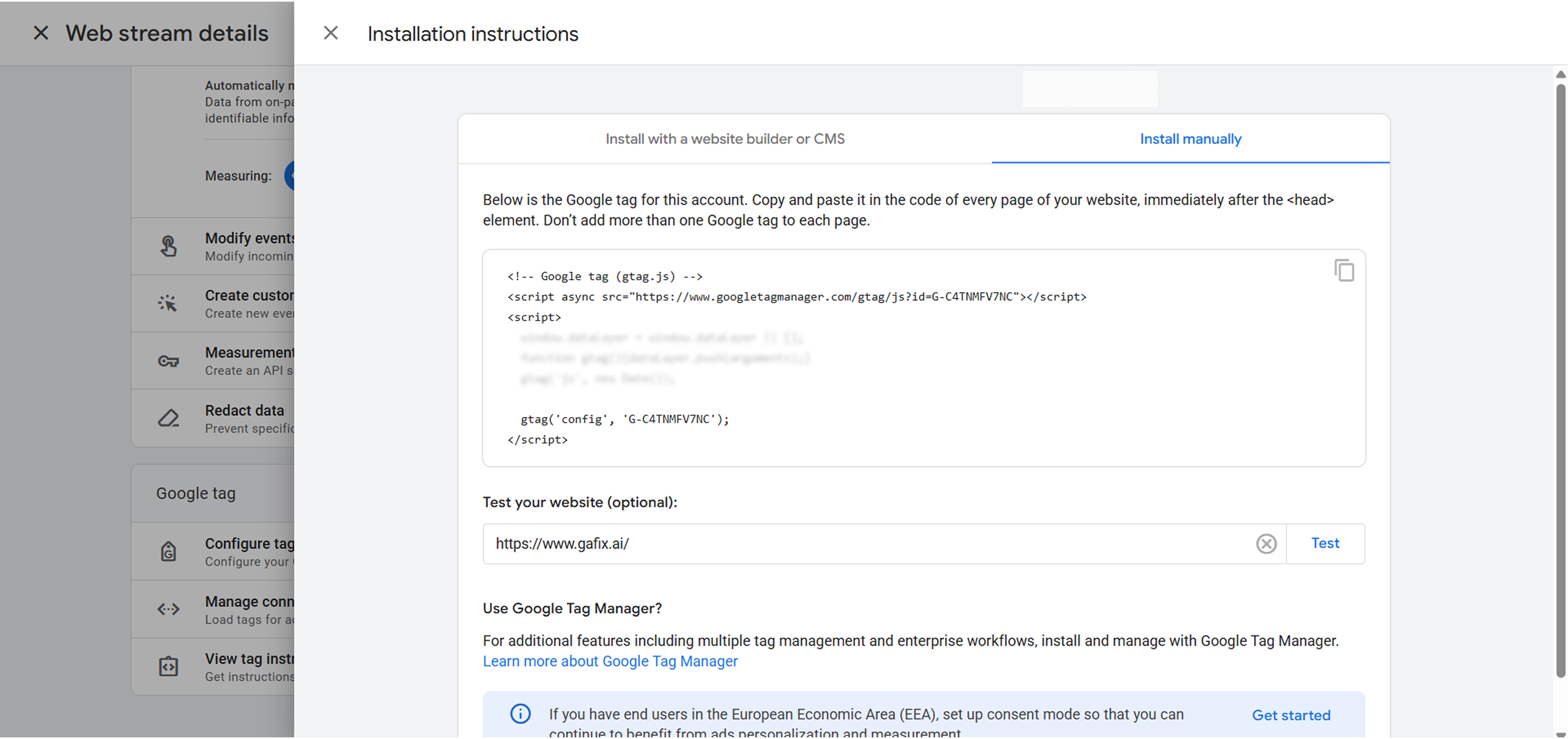 Manual Code Installation
